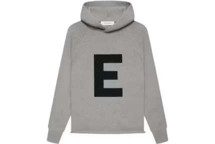 Kids Big E Knit Fear Of God Essentials Hoodie – Dark Oatmeal