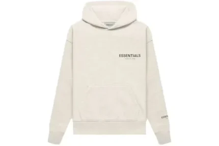 Core Collection Kids Fear Of God Essentials Pullover Hoodie – Light Heather Oatmeal