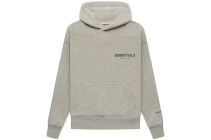 Core Collection Kids Fear Of God Essentials Pullover Hoodie – Dark Heather Oatmeal