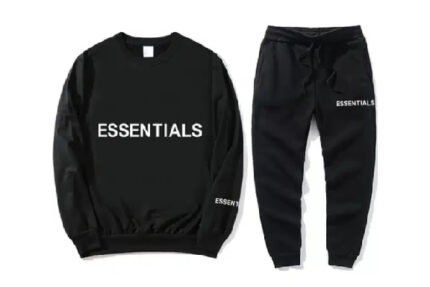 Jogging Sweatshirts Fear of God Essentials Tracksuit Black